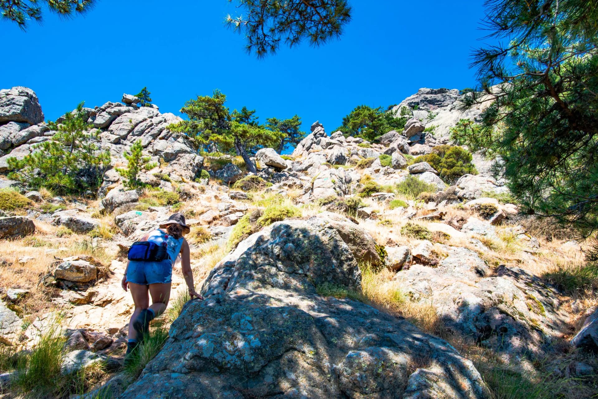hiking in the mountains