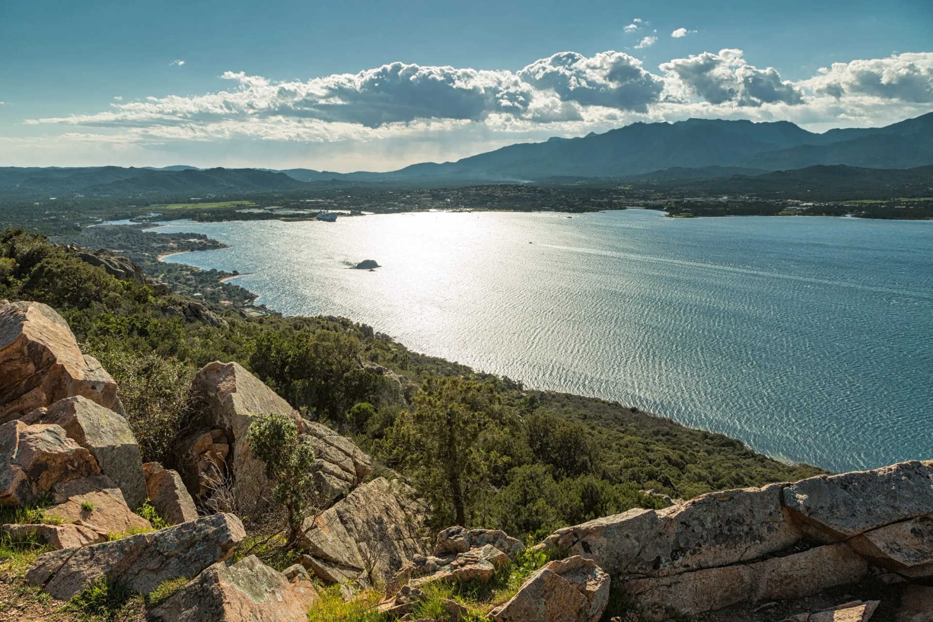 Gulf and town of Porto-Vecchio in south Corsica